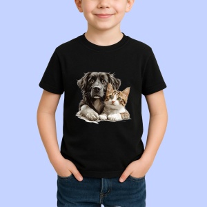 Tricou Ciobanesc Romanesc si pisica roscata legatura calda Copii | Dama | Barbat, negru