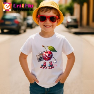 Tricou Cireasa de vara amuzant parrty pe role, Fructe, Copii | Dama - Img 3