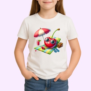 Tricou Cireasa de vara amuzanta la plaja, Fructe, Copii | Dama