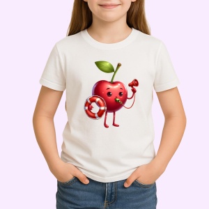 Tricou Cireasa de vara amuzanta salvamar, Fructe, Copii | Dama