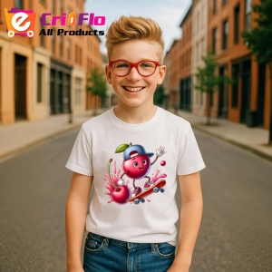 Tricou Cireasa de vara amuzanta skateboarding, Fructe, Copii | Dama - Img 5