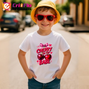 Tricou Cireasa in varf, baby, Fructe, Copii | Dama - Img 3