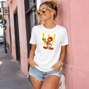 Tricou Clovnul Ronald Burger Logo Galben Urban Fast Food Mashup, din bumbac 100% Copii | Dama | Barbat - Img 6