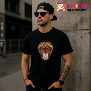 Tricou Cobra Ser Rosu Cu Colti, Copii | Dama | Barbat, culoare negru - Img 6