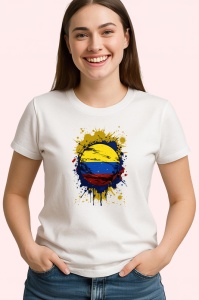 Tricou Colombia Steag Splash Art, Copii | Dama | Barbat - Img 4
