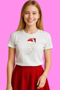 Tricou Confident Santa Pose, din bumbac 100% Copii | Dama | Barbat