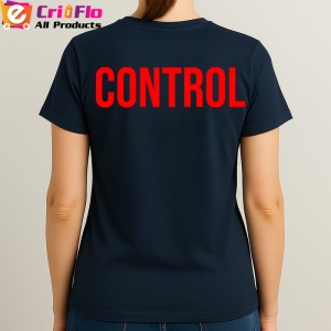 Tricou CONTROL, Personalizat | Unisex Dama si Barbat, Albastru Inchis - Img 3