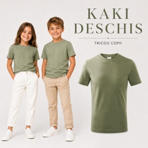 Tricou Copii Basic Malfini – 100% Bumbac, Mânecă Scurtă, 33 Culori pentru Fete și Băieți, Calitate Premium - Img 23