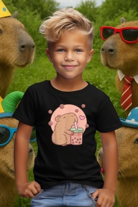 Tricou copii Capybara - Ceai bule - Img 5