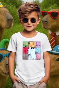 Tricou copii Capybara - Colaj - Img 3