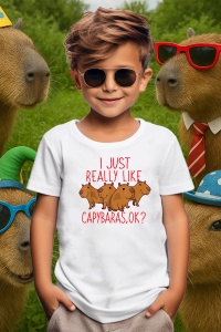 Tricou copii Capybara - Doar imi place capybara, ok? - Img 3
