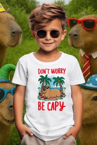 Tricou copii Capybara - Don't worry be capy - Img 3