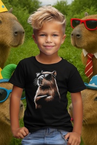 Tricou copii Capybara - Ochelari de soare - Img 5