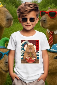 Tricou copii Capybara - Ramen japonez - Img 3