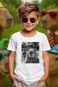 Tricou copii Capybara - Selfie - Img 3