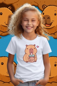 Tricou copii Capybara - stil Anime - Img 2