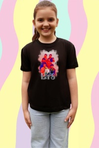 Tricou copii cu formatia BTS 3 , din bumbac 100% - Img 4