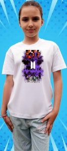 Tricou copii cu formatia BTS 5 , din bumbac 100% - Img 7