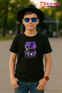 Tricou copii cu formatia BTS , din bumbac 100% - Img 6