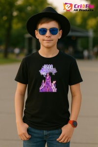 Tricou copii cu formatia JISSO PURPLE , din bumbac 100% - Img 5