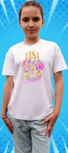 Tricou copii cu formatia LISA BLACK PINK , din bumbac 100%