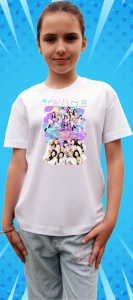 Tricou copii cu formatia TWICE 10 , din bumbac 100%