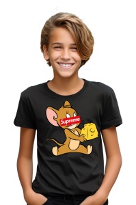 Tricou copii din bumbac 100% Cheesy Jerry Funny, cu imprimeu pentru copii, îmbrăcăminte confortabilă, modă copii, cadou ideal - Img 2