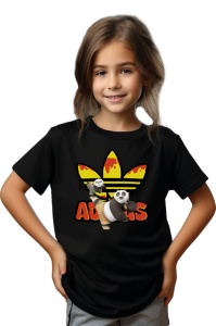 Tricou copii din bumbac 100% Kung-Fu Panda Fighter, cu imprimeu pentru copii, îmbrăcăminte confortabilă, modă copii, cadou ideal - Img 2