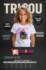 Tricou Copii din bumbac 100%, personalizat cu personajul Evil Queen - Img 4