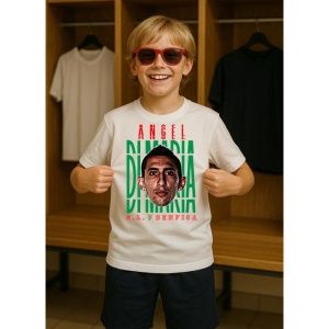 Tricou Copii din bumbac cu fotbalistul Angel Fabian Di Maria Hernandez-SL Benfica - Img 7