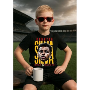 Tricou Copii din bumbac cu fotbalistul Bernardo Mota Veiga de Carvalho e Silva-Manchester City - Img 3