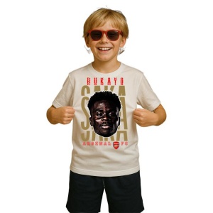 Tricou Copii din bumbac cu fotbalistul Bukayo Saka-Arsenal FC - Img 2