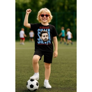 Tricou Copii din bumbac cu fotbalistul David Josue Jimenez Silva-(Retired) - Img 6