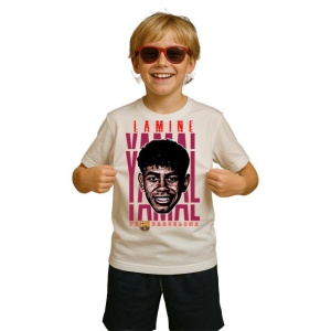 Tricou Copii din bumbac cu fotbalistul Lamine Yamal Nasraoui Ebana-FC Barcelona - Img 2