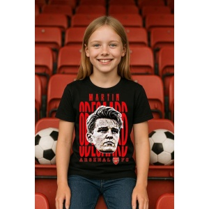 Tricou Copii din bumbac cu fotbalistul Martin Odegaard-Arsenal FC - Img 4