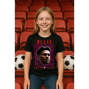 Tricou Copii din bumbac cu fotbalistul Oliver George Arthur Watkins-Aston Villa - Img 4
