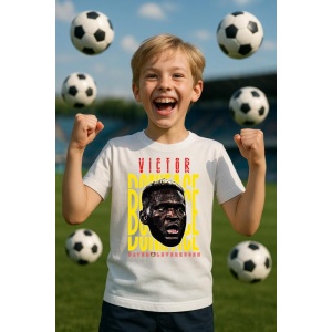 Tricou Copii din bumbac cu fotbalistul Victor Okoh Boniface-Bayer Leverkusen - Img 6