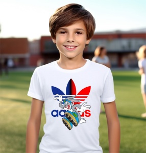 Tricou copii din bumbac personalizat haios cu Bugs Bunny din desenele Looney Tunes - Cadou - Img 2