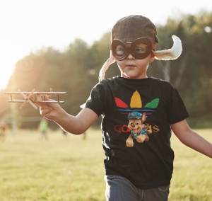 Tricou copii din bumbac personalizat haios cu Chase Paw Patrol - Patrula catelusilor