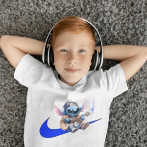 Tricou copii din bumbac personalizat haios Musician Stitch - Cadou - Img 2