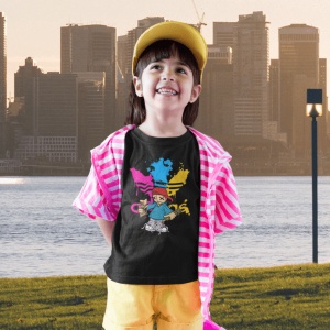 Tricou copii din bumbac personalizat haios Rainbow Buddy - Cadou - Img 4
