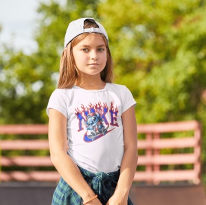 Tricou copii din bumbac personalizat haios Skater Stitch - Cadou - Img 4