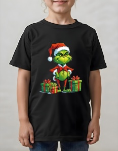 Tricou copii - GRINCH BRINGING GIFTS