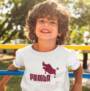 Tricou copii haios personalizat - Pumba - din bumbac, personalizat - Cadou - Img 3