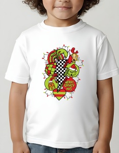 Tricou copii - Merry Grinchmas - Crăciun, Grinch, sărbătoare, umor, cadouri, spirit, verde, distracție, film, clasic