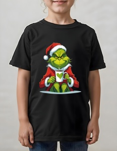 Tricou copii - MORNING COFFEE GRINCH