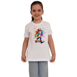 Tricou Copii Roblox Campionul Pe Bicicleta din bumbac 100% - Img 3