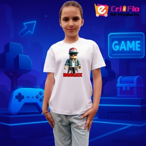 Tricou Copii Roblox Eroul Mascat din bumbac 100% - Img 8