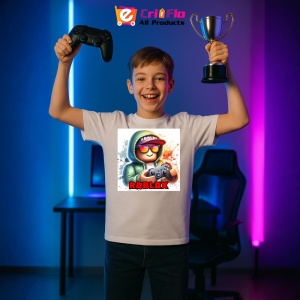 Tricou Copii Roblox Pilot Pixelat din bumbac 100%