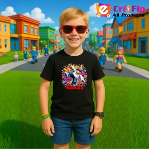 Tricou Copii Roblox Robotul Blaster din bumbac 100% - Img 5